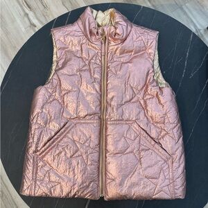 Metallic Pink/Gold Quilted Kids Vest